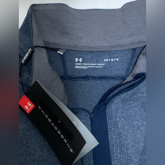 Under Armour Blue Long Sleeve Golf Shirt - Picture 2 of 3